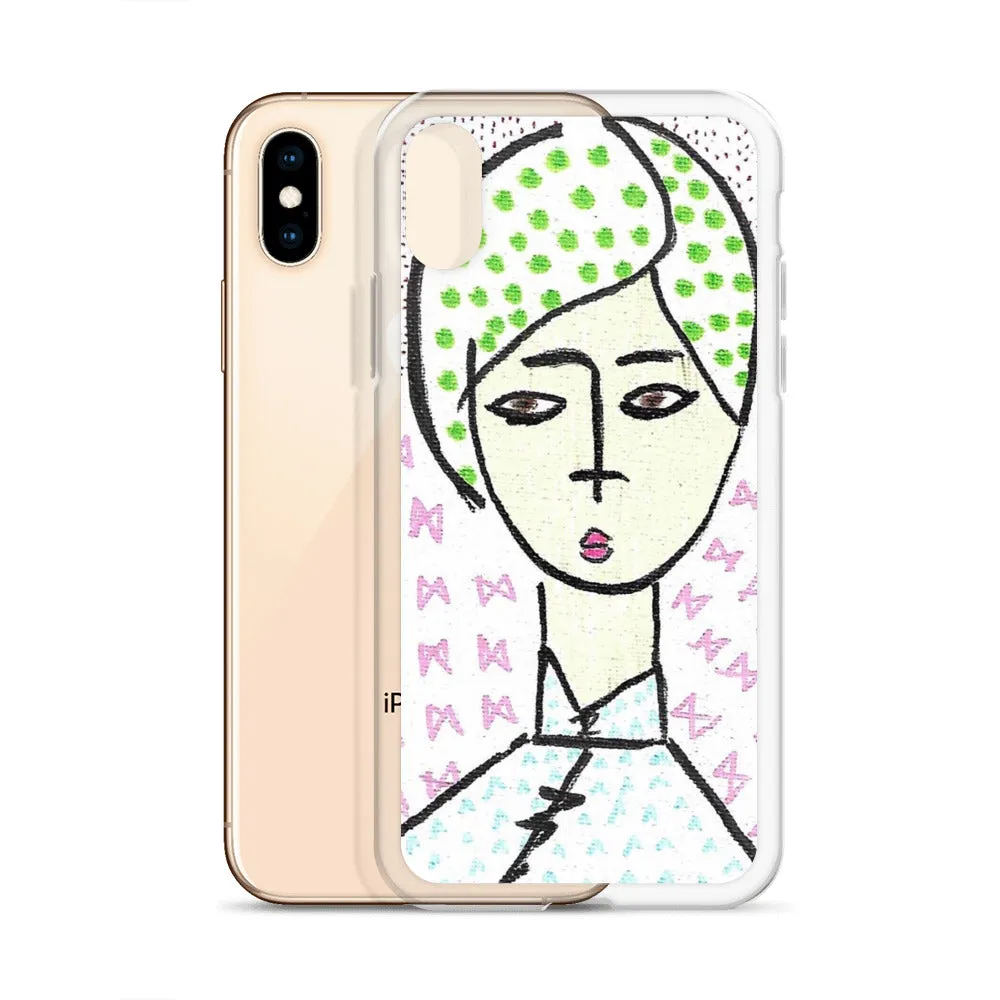 Cheongsam Girl Dots - iPhone Case