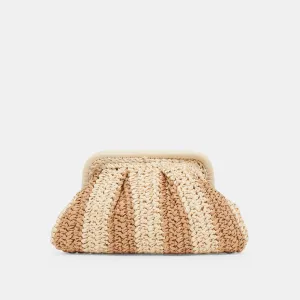 HYDRA CLUTCH NATURAL RAFFIA